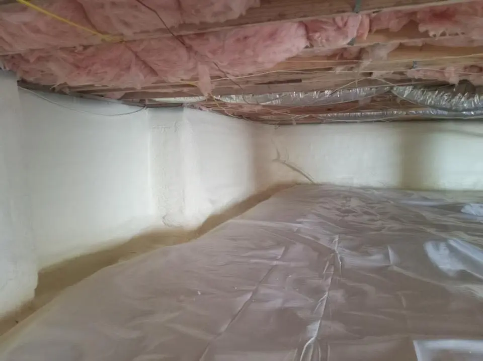 Crawl space encapsulation with closed-cell spray foam for Attic Insulation in Butler